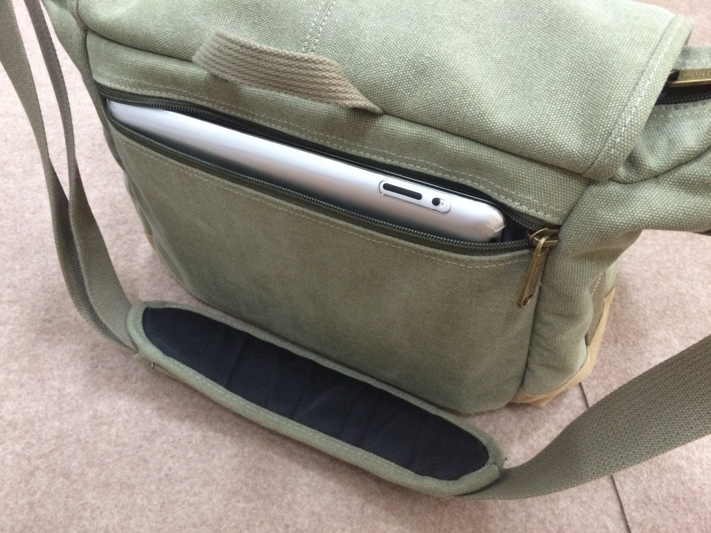 キング ショルダーバッグ ETSHAIM V300 EG CANVAS BAG 7.8L　リアポケット