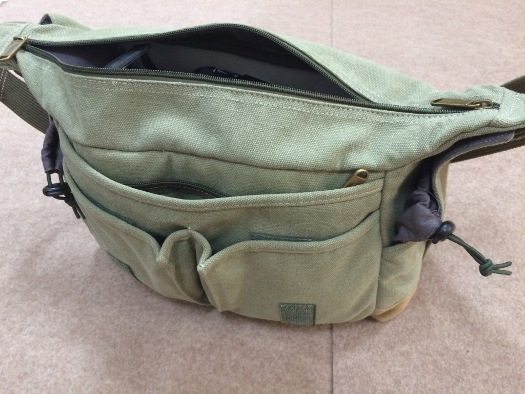 キング ショルダーバッグ ETSHAIM V300 EG CANVAS BAG 7.8L　フロントポケット