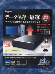 ロジテック 外付けハードディスク HDDケース ファン付き LHR-EJU3F パッケージ
