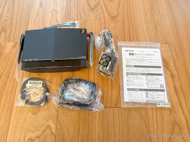 BUFFALO 「Wi-Fiルーター AirStation WXR9300BE6P」 内容物