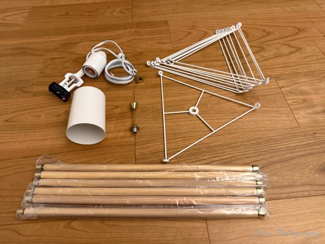 AMPERSAND FACTORY 「TENSEGRITY LAMP SERIES PENDANT LIGHT AMP-L044」内容物